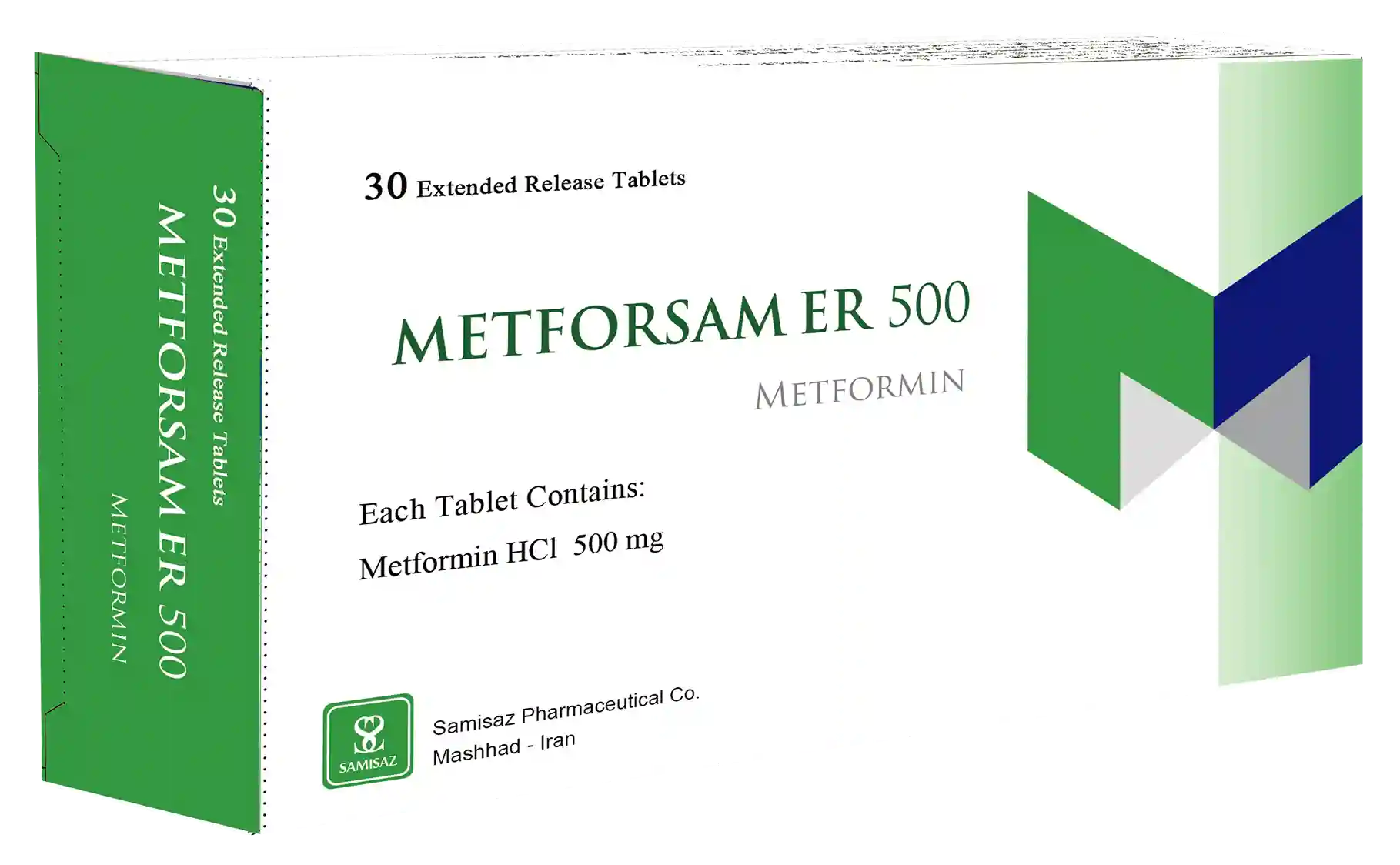 تصویر METFORSAM 1000 MG EXTENDED RELEASE Tablet